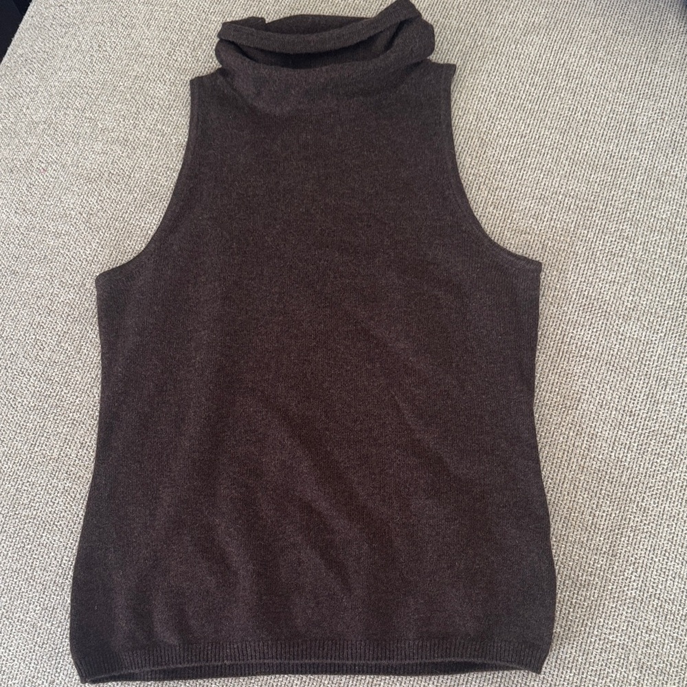 Reformation Marcy Sleeveless Turtleneck Sweater 100% Cashmere - Picture 5 of 5